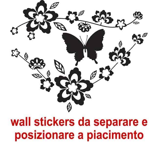 wall-stickers-fiori-farfalla-design